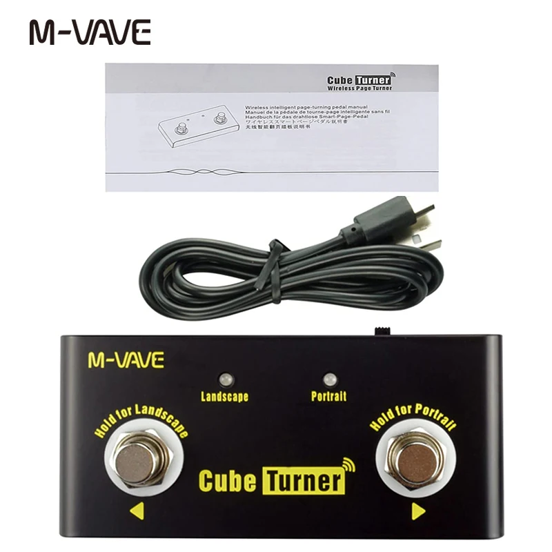 MVaveCubeTurnerWirelessPageTurnerPedalBTRechargeableMusic