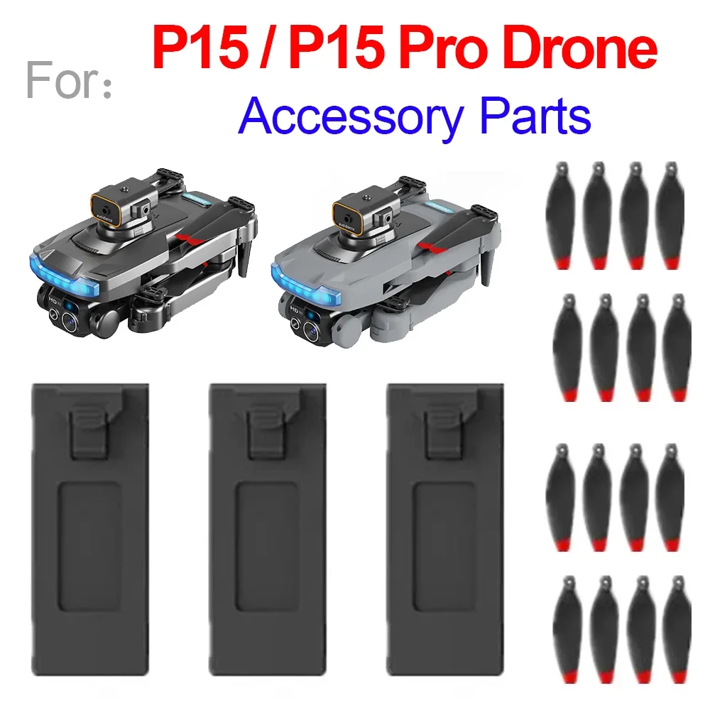 Original P15 Pro Drone Battery 3.7v 1800mAh/ 2000mAh Battery P15 Propeller Maple Leaf For P15 GPS Drone Spare Accessories Parts