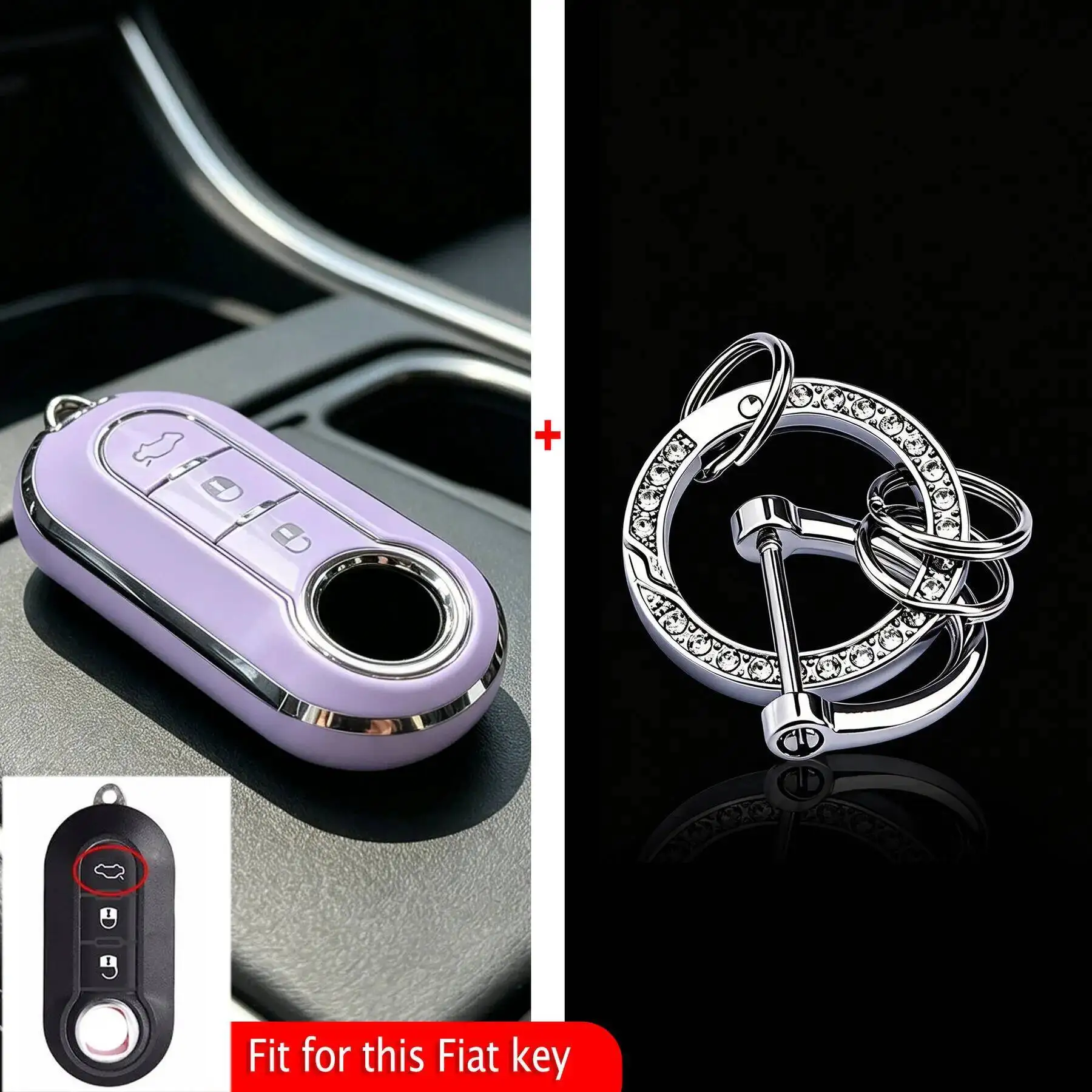 Soft TPU Key Cover Caps Wallet Fob Organizer and Keychain