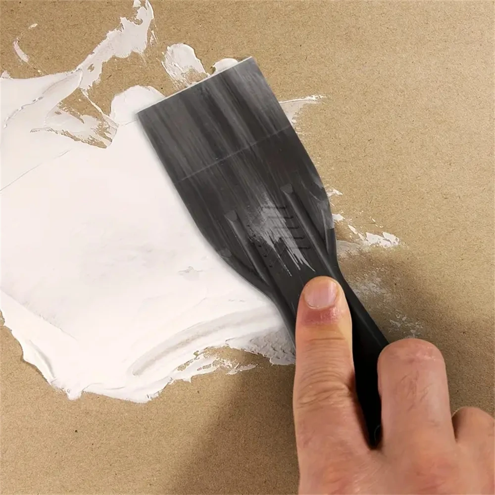 6pcs/Set Durable Plastic Scrapers 6-Pack Wall Spackle Putty Knife For Wallpaper Removal Plastering And Hole Filling Black putty knife scraper
