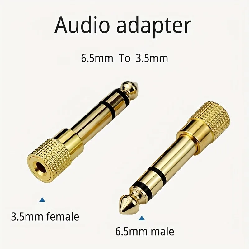 Audio Adapter 1 Piece 3.5mm to 6.5mm Jack for Stereo AUX Conversion