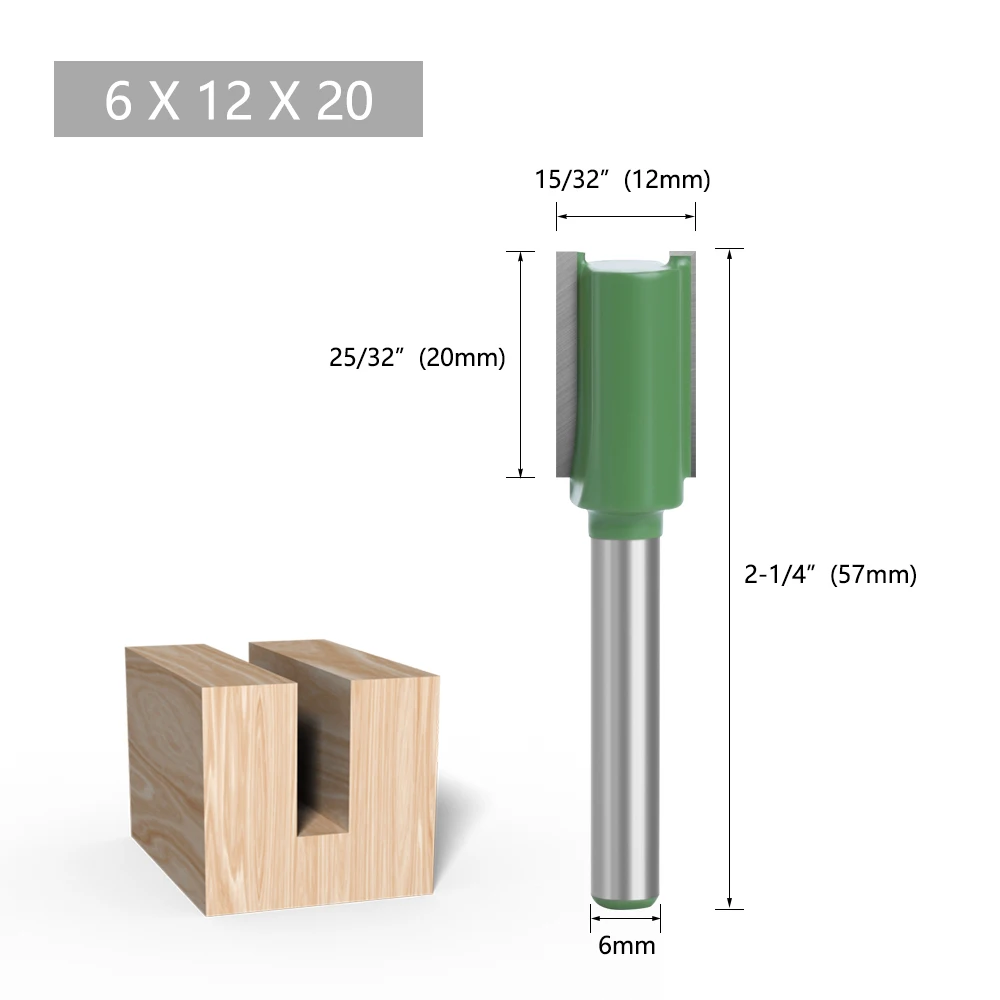 LAVIE 1pc 6mm Schaft Gerade Bit Einzigen Doppel Flöte Router Bit Holz Fräser Für Holz Werkzeug MC06020 – Detail 12