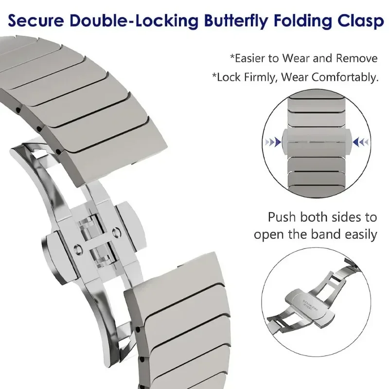 Premium Stainless Steel Watch Strap - Sleek Metal Band