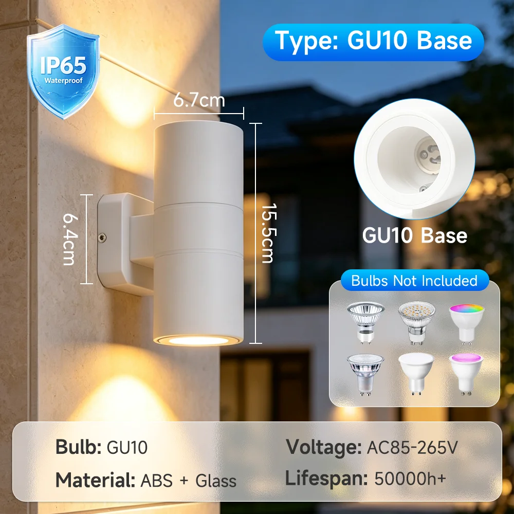 Sleek Waterproof Outdoor LED Wall Light for Garden and Porch Decor