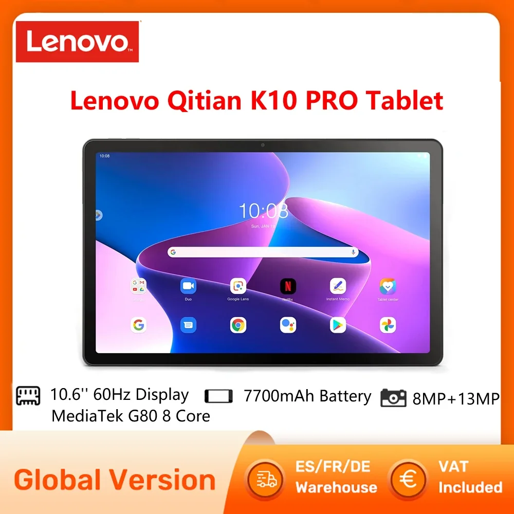 Lenovo Qitian K10 Pro Tablet Pad Global Version 10.6'' 60Hz