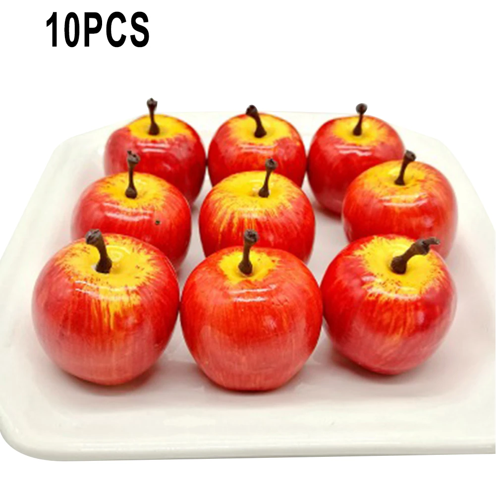 Artificial Foam Mini Apples Red Green Simulation Faux Fruit 10 Pcs DIY Crafts Ornaments Photography Props Wedding Home Decor artificial fruits and vegetables