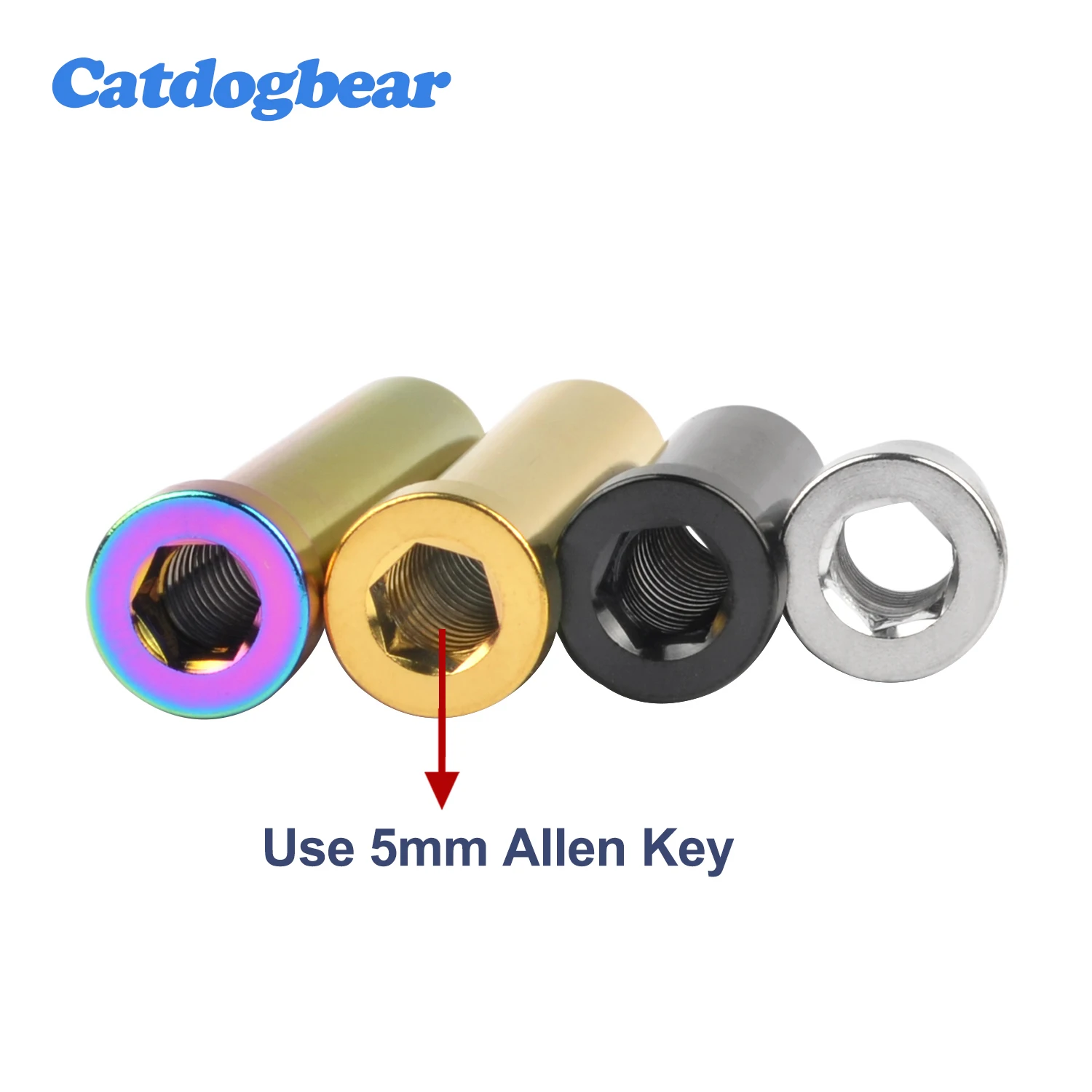 catdogbear pcs titanio porca recesso freio da bicicleta parafuso de bloqueio porca porca 02