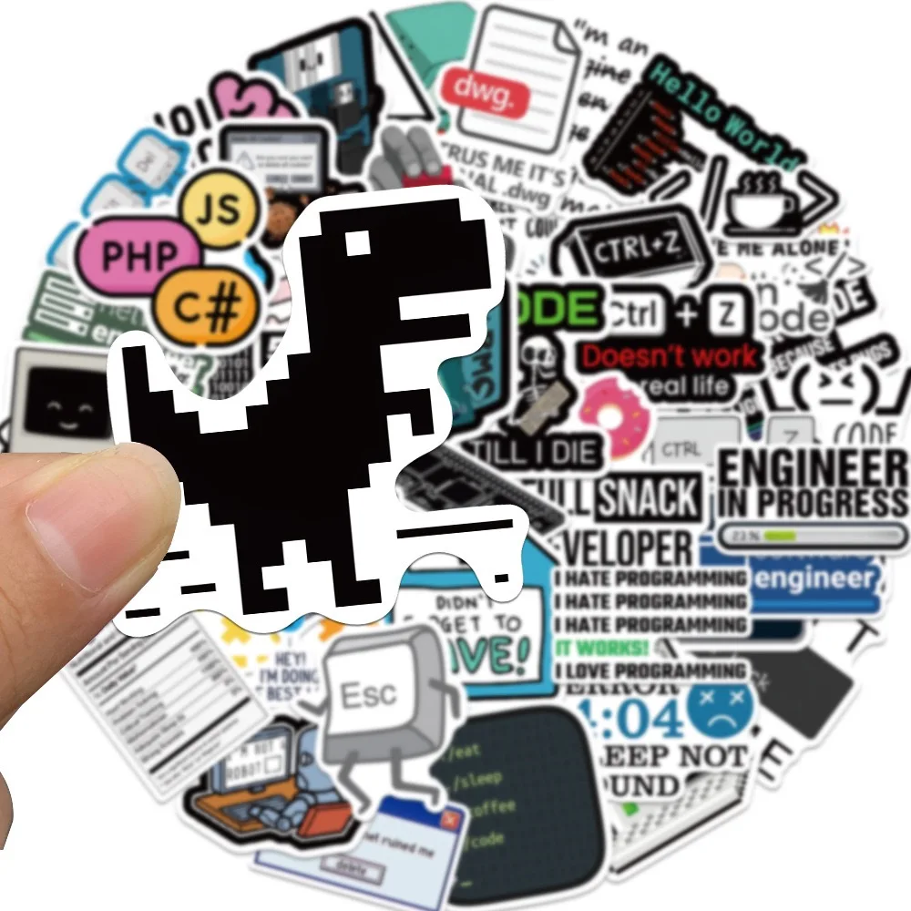 50PCS Funny Programming Meme Stickers Java Cloud Language Internet ...