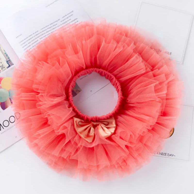 Baby girls tulle tutu bloomers infant newborn six-layer mesh bow princess short skirts girls skirts rainbow baby skirt 0-3Y
