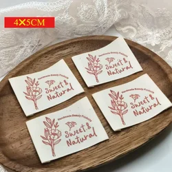 Premium 100% Cotton Fabric Care Labels for Kids Garments - Printed Wash Tags Wholesale (M  50pcs)
