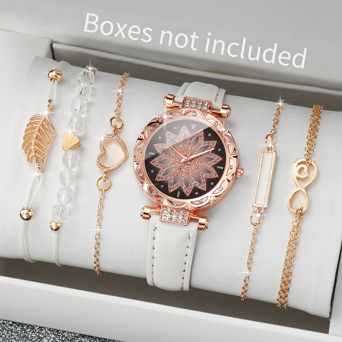 Coffret montre femme + bracelet + bague + collier - vert cadran carré Coffret montre femme + bracelet + bague + collier - vert cadran carré
