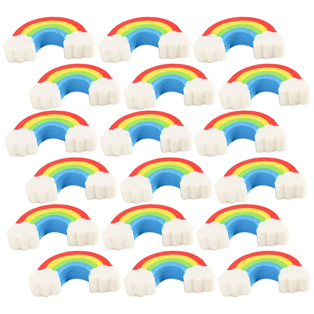 

100 Pcs Erasers for Kids Rainbow Bridge Office Bulk Mini Portable Cute Drawing Delicate Pencil Decorative Pupils
