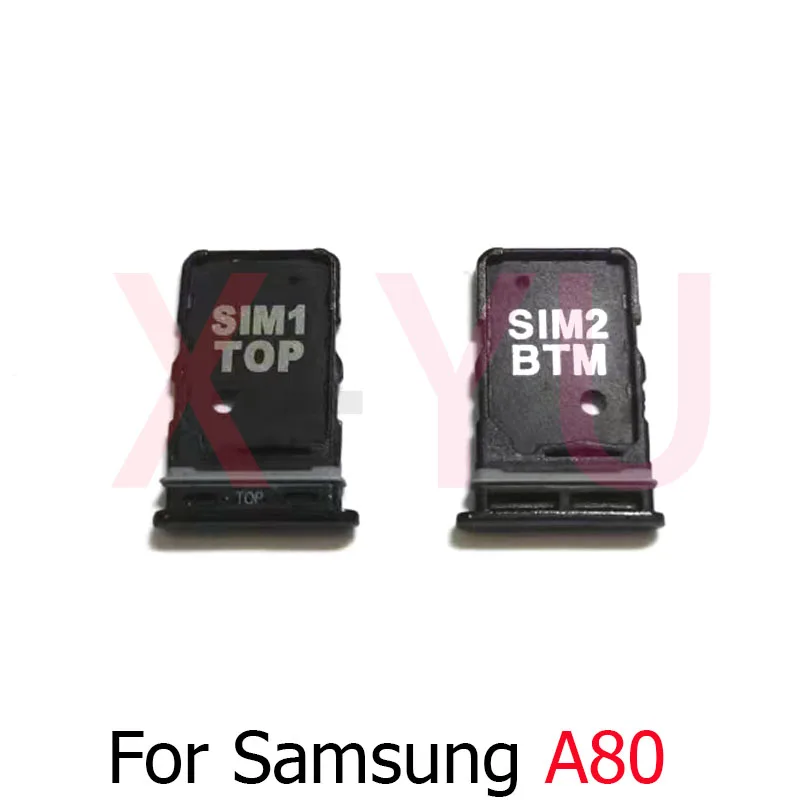 Держатель лотка для Sim-карты для Samsung Galaxy A60 A70 A80 A606F A705F A805F SD кардридер слот адаптер