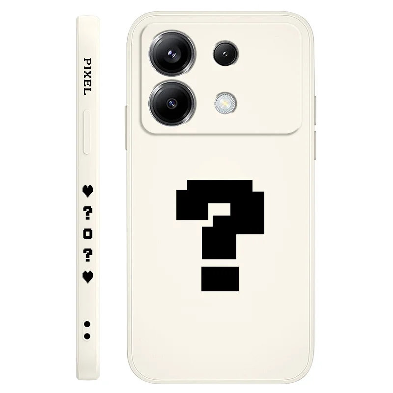 Vibrant Pixel Question Silicone Phone Case Cover
