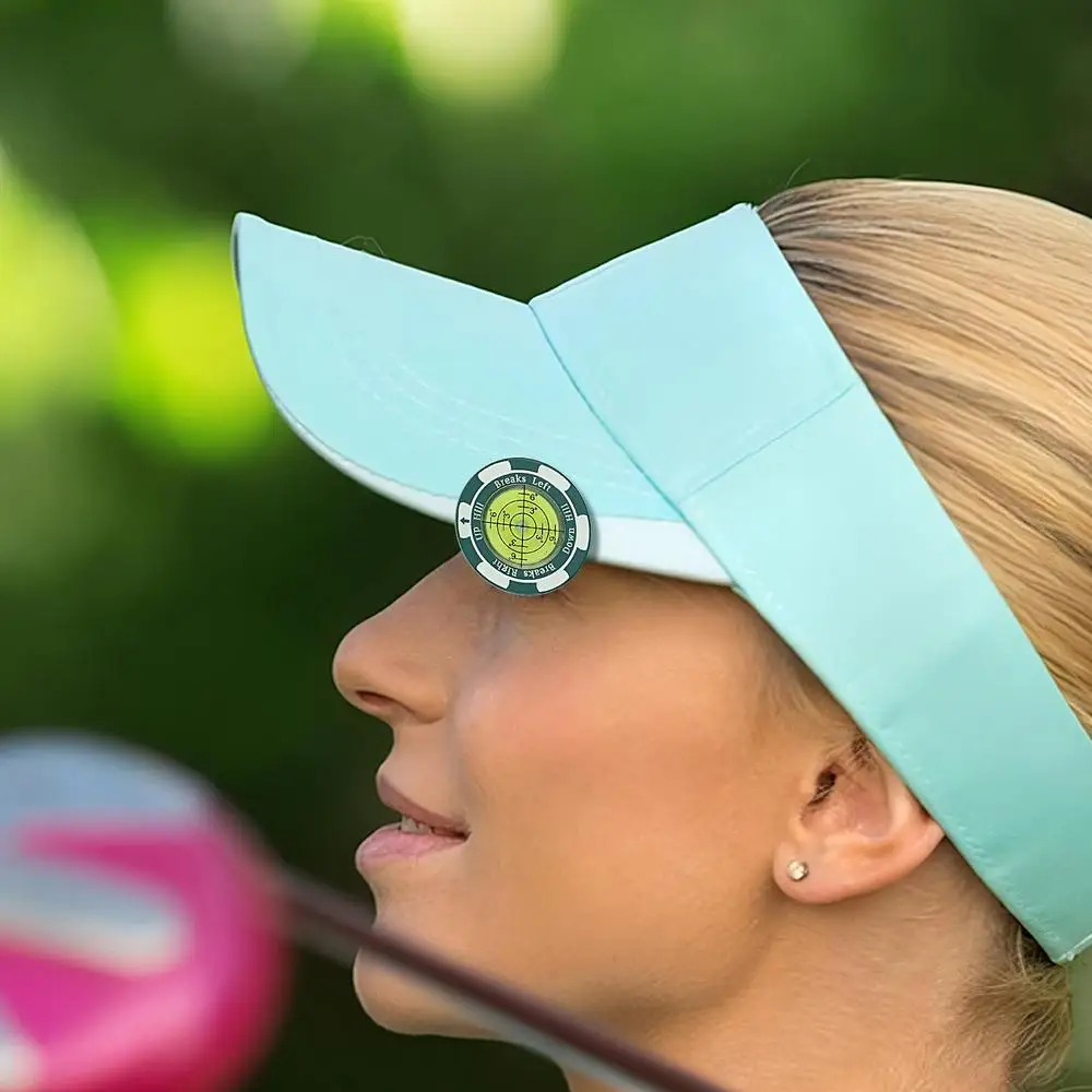 Description Picture 5 of itemGolf Level Ball Marker Hat Clip Golf Trainer Reading Aid With Level Golf Ball Position Mark Alignment Ball Mark Badge