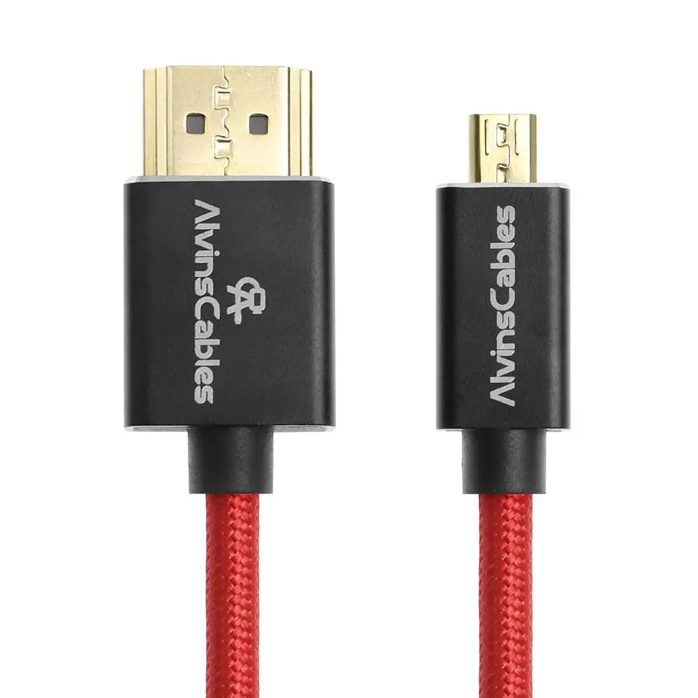 알빈의 8K 2.1 마이크로 HDMI-HDMI 코일 케이블 8K 60Hz/4K 60H..
