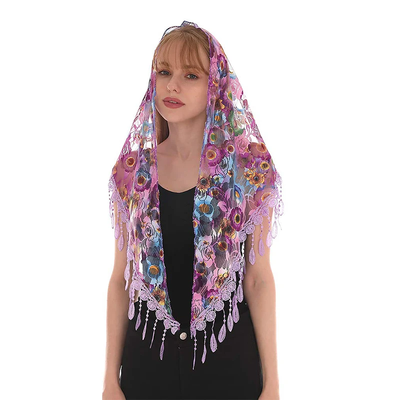 

Женский кружевной треугольный шарф милый шарф для девушек солнцезащитный шарф весна-лето французский пляжный стиль завязка для волос винтажный женский мусульманский хиджаб