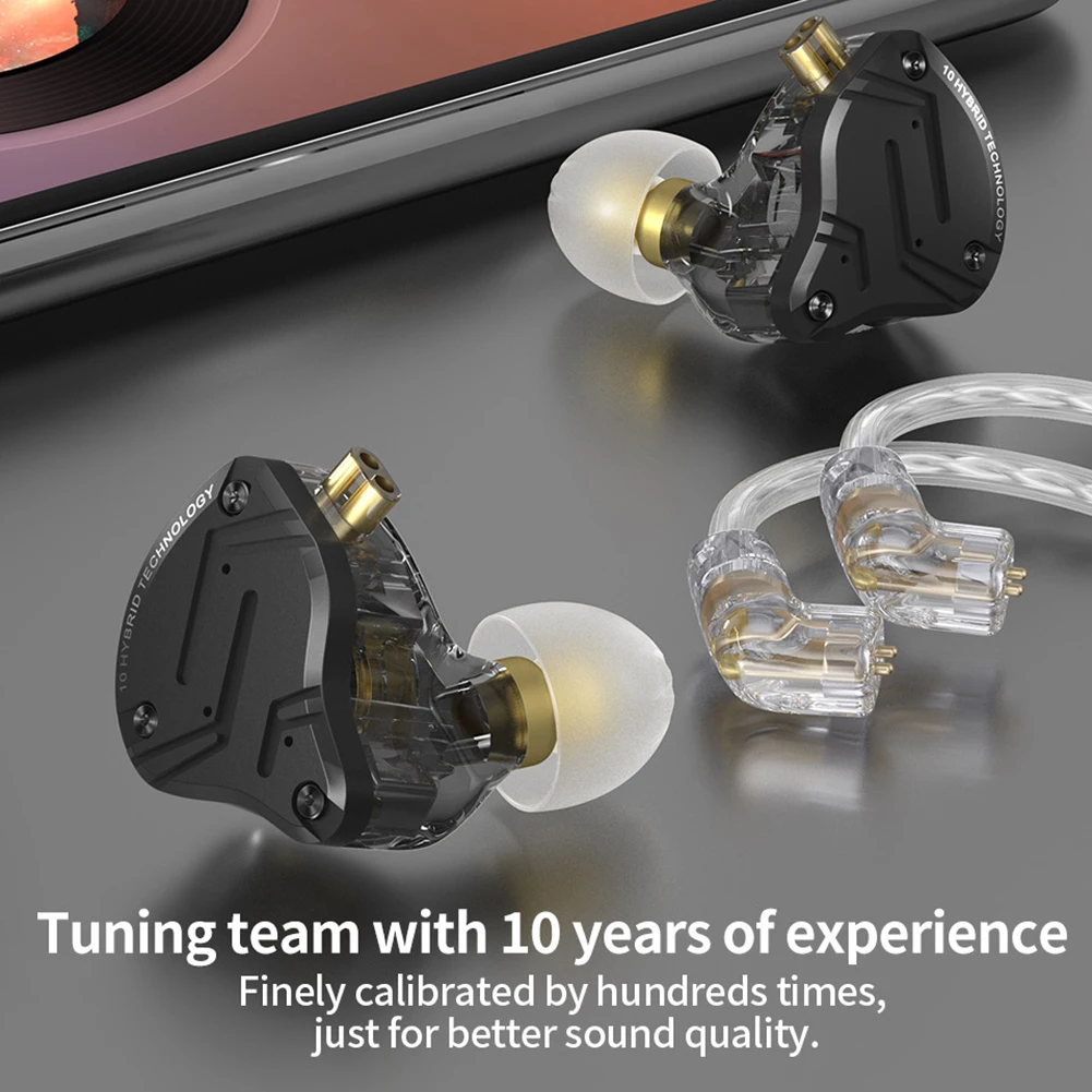 KZ ZS10 PRO X 인이어 헤드폰, 하이파이 베이스 메탈 하이브리드 이어폰, 다이내믹 밸런스드 아마추어 헤드셋, 하이파이 유선 모니터 이어버드