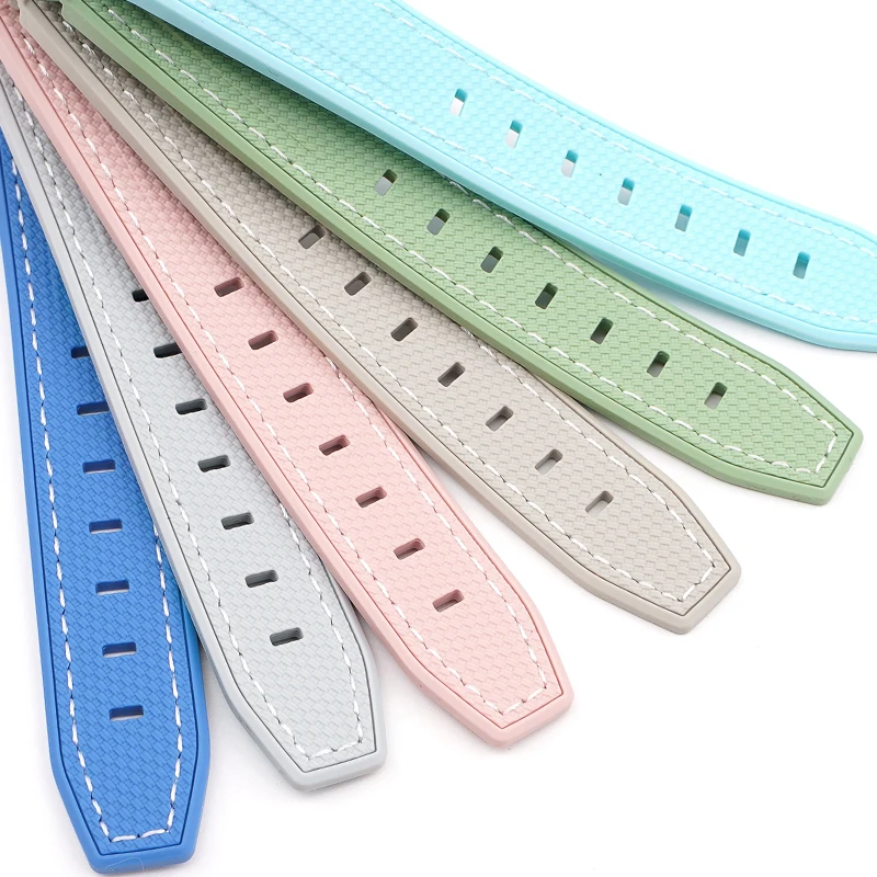 Premium Liquid Silicone Watch Band - Universal 20mm Strap with Curved Interface