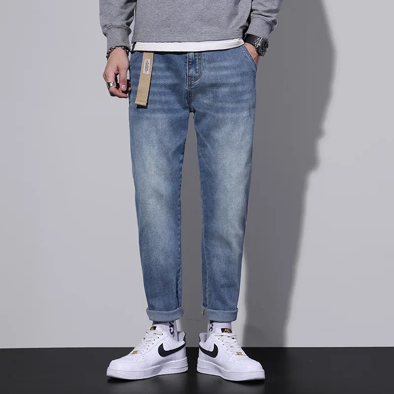 2023 New Winter Autumn Mens Cotton Casual Jeans For Men High Quality Male Pants