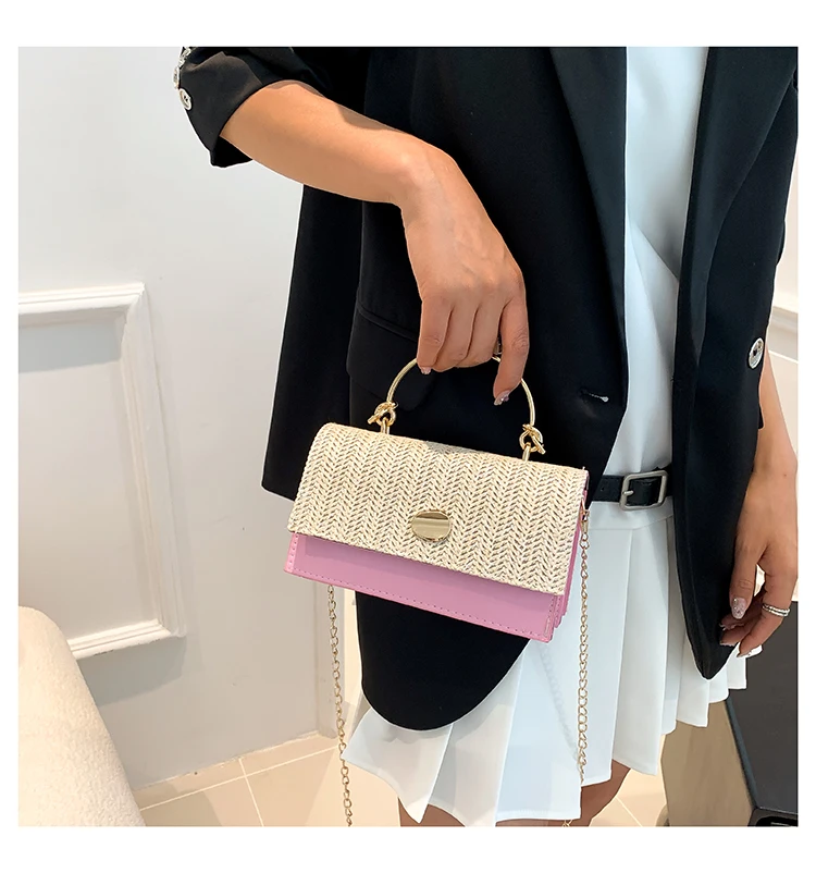 Fashion Pu Hasp Ladies Top-Handle Bags Braid Design 2024 New Brand Shoulder Bags for Women Free Shipping Bolsas Femininas