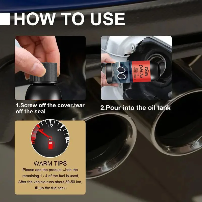 Car Catalytic Converter Cleaner Universal Gasoline Car Catalyst Engine Booster Cleaner Automotive Three-way Catalytic Converter