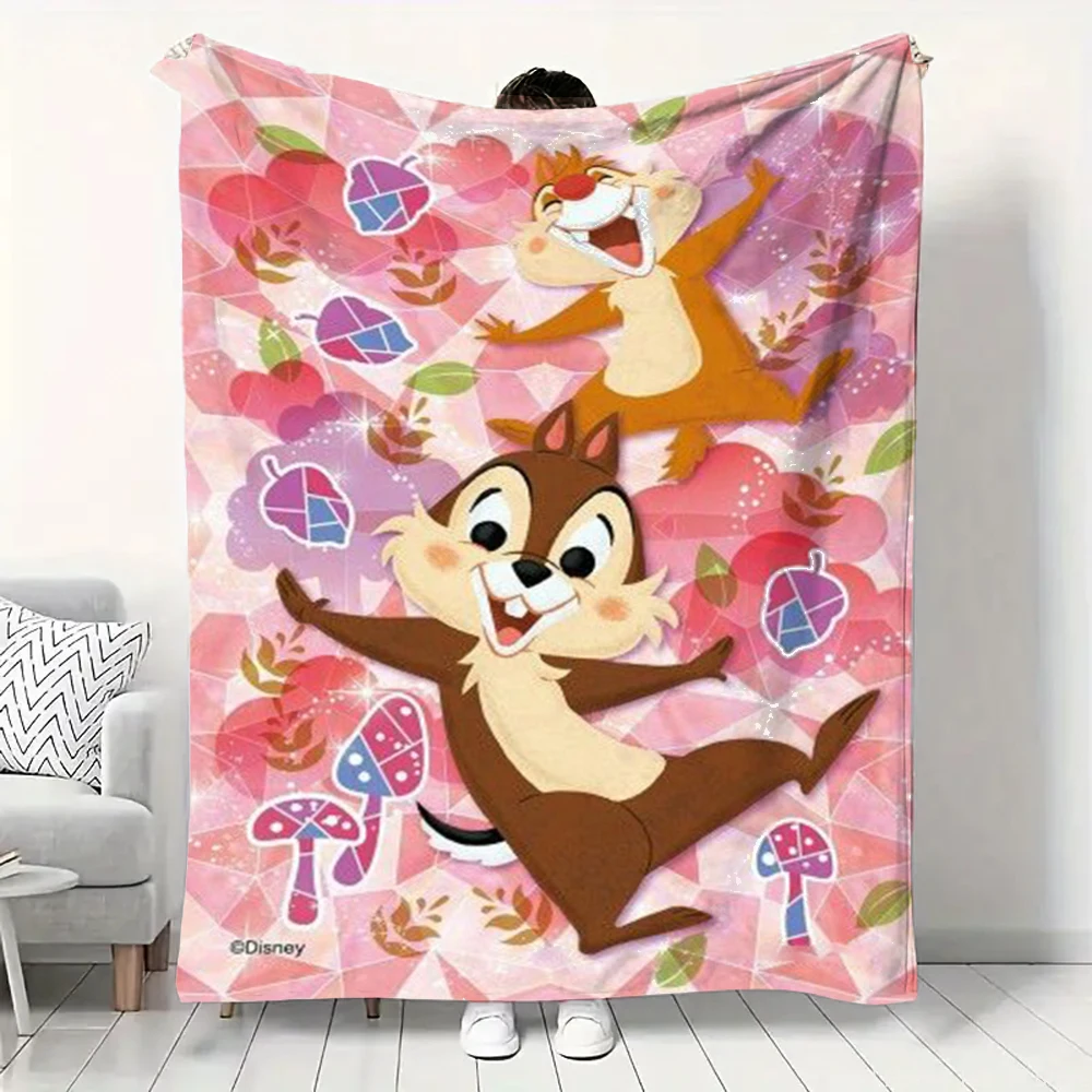 MINISO Chip 'n' Dale HD Print Blanket.Children Quilt Thicken Plush Nap Blanket Nap,Travel,Work,Living Room,Bedroom,Picnics,Gift