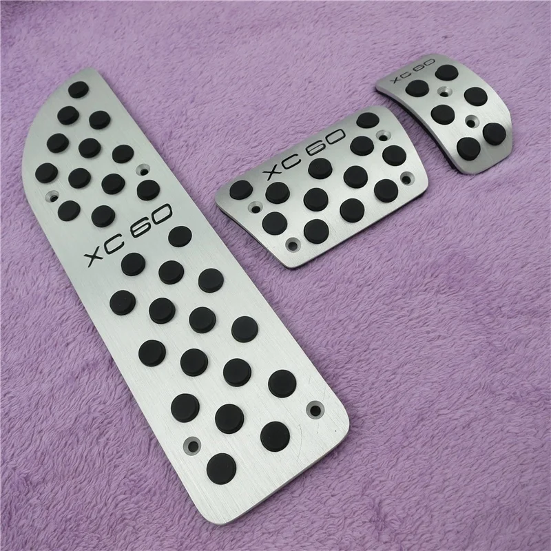 For VOLVO XC60 Accessorie AT Aluminium Accelerator Gas Brake Pedal Foot Rest Pedal Cover Case Protection Decoration