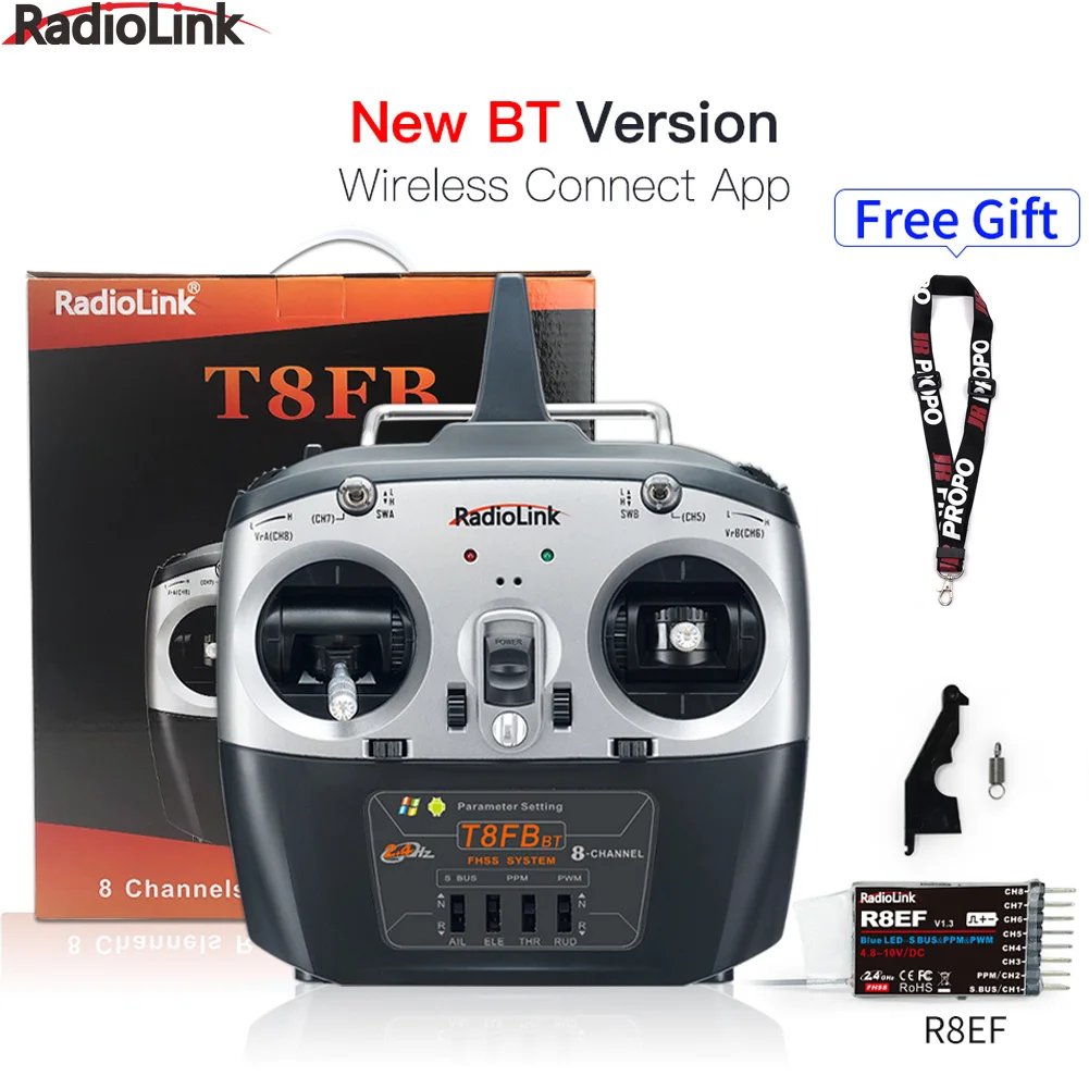 Radiocommande RC 8 canaux 2.4GHz T8FB avec récepteur R8EF