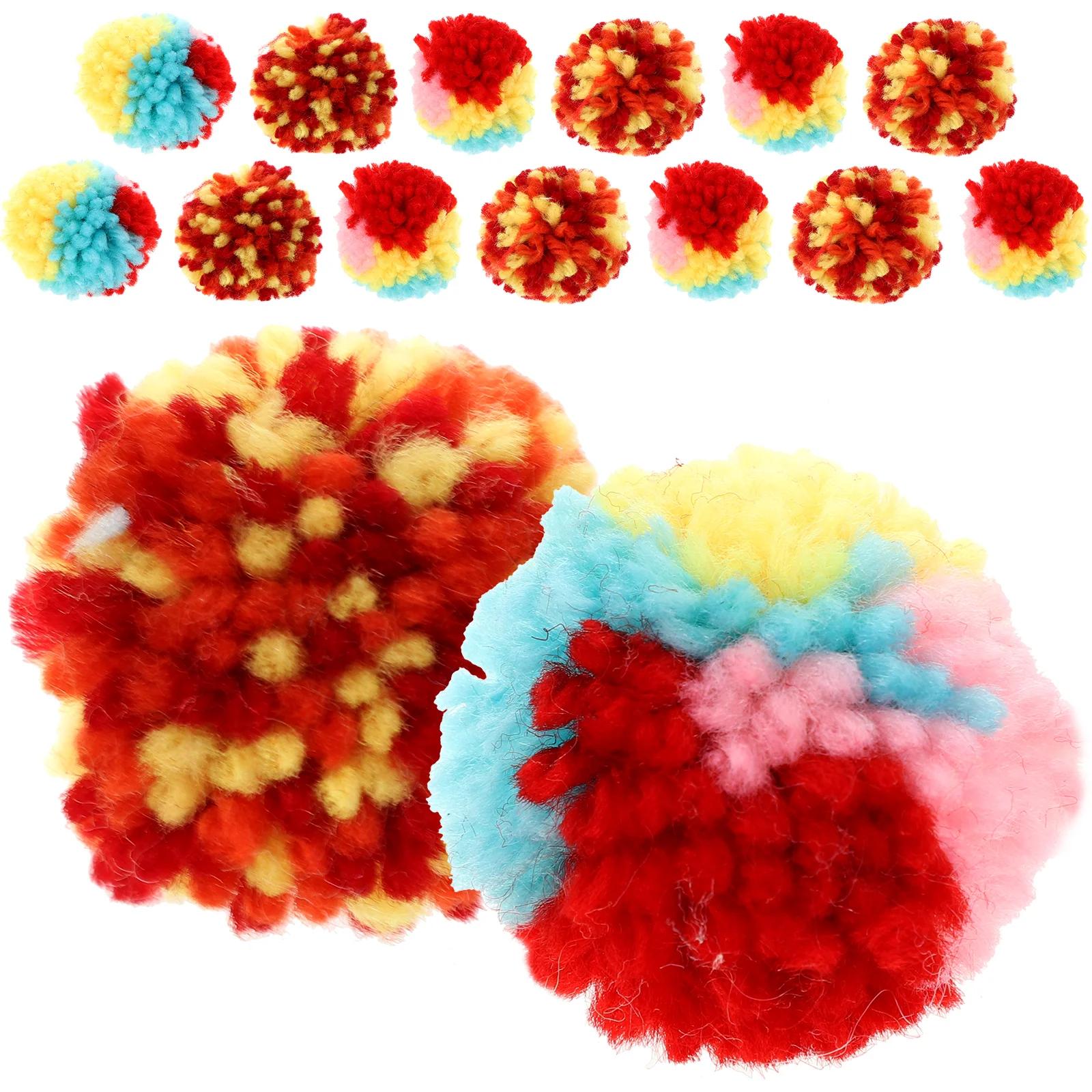 

15 Pcs Cat Plush Ball Chewing Indoor Balls Stuffed Toy Kitten Toys Colorful Small