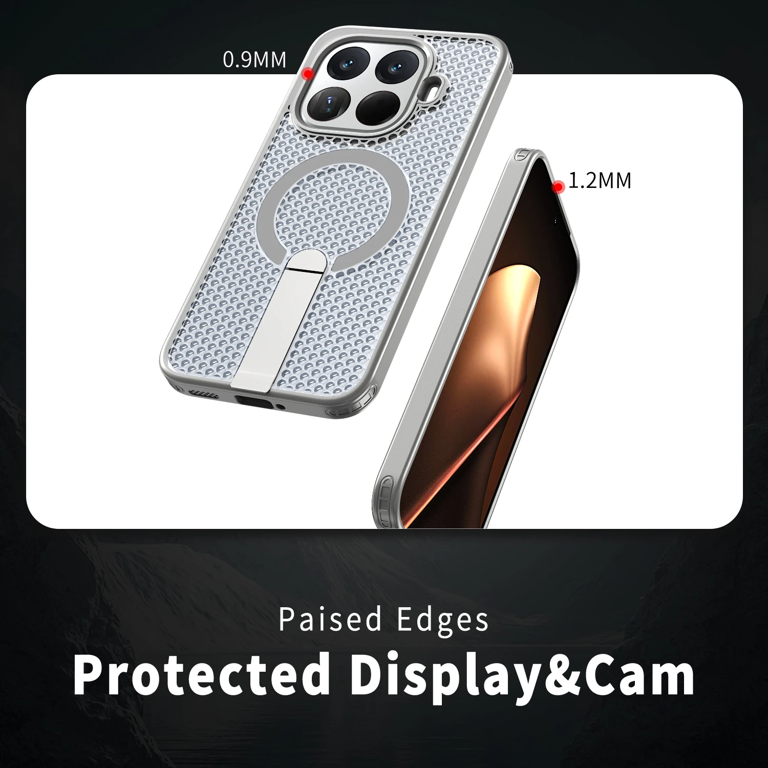 Enhanced Cooling Heat Dissipation Magnetic Case with Shockproof Bracket Cover