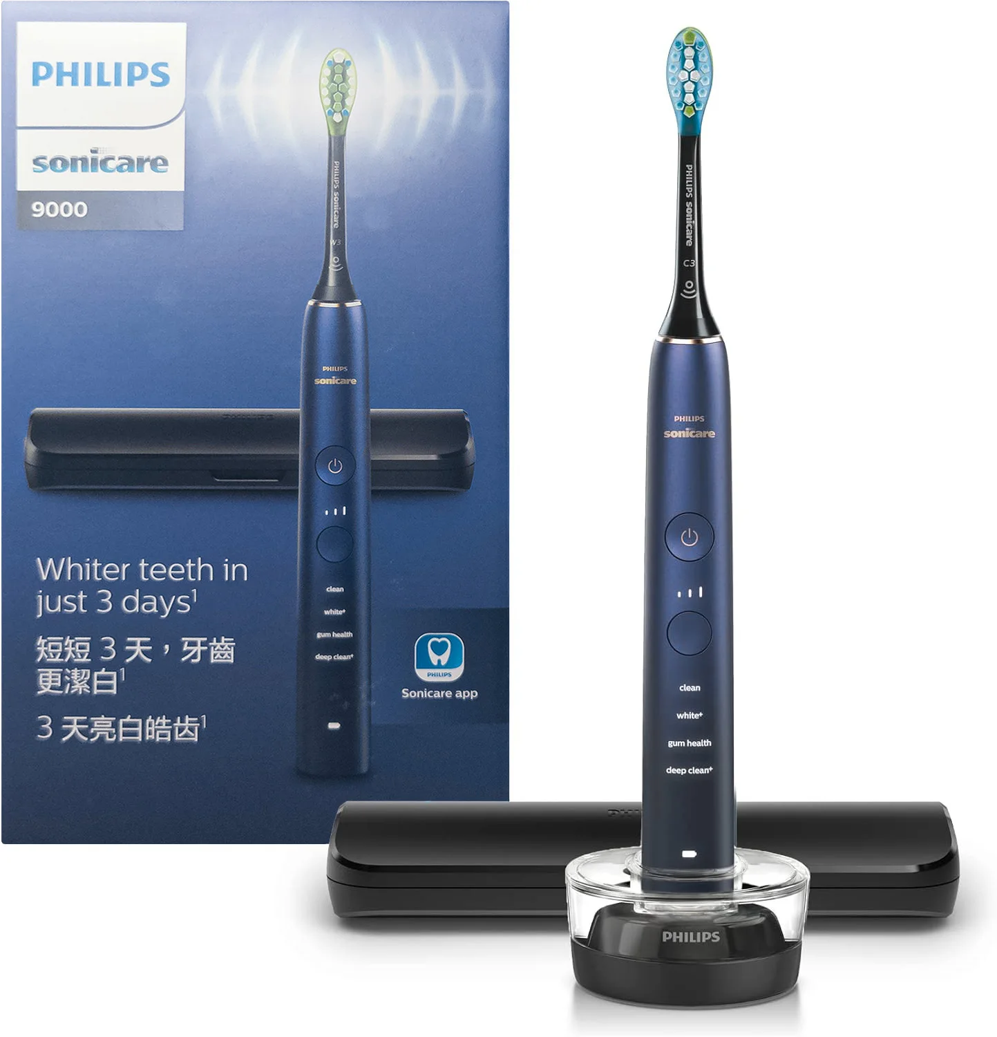 Philips Sonicare Diamondclean Hx9911 Spazzolino Elettrico Spazzolino Sonico Per Adulti Nero, Blu