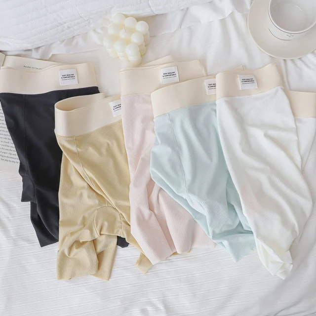 Summer ice silk Seamless safety pants Panties women sleep shorts underpants  CLOSE FITTING young girl sleep