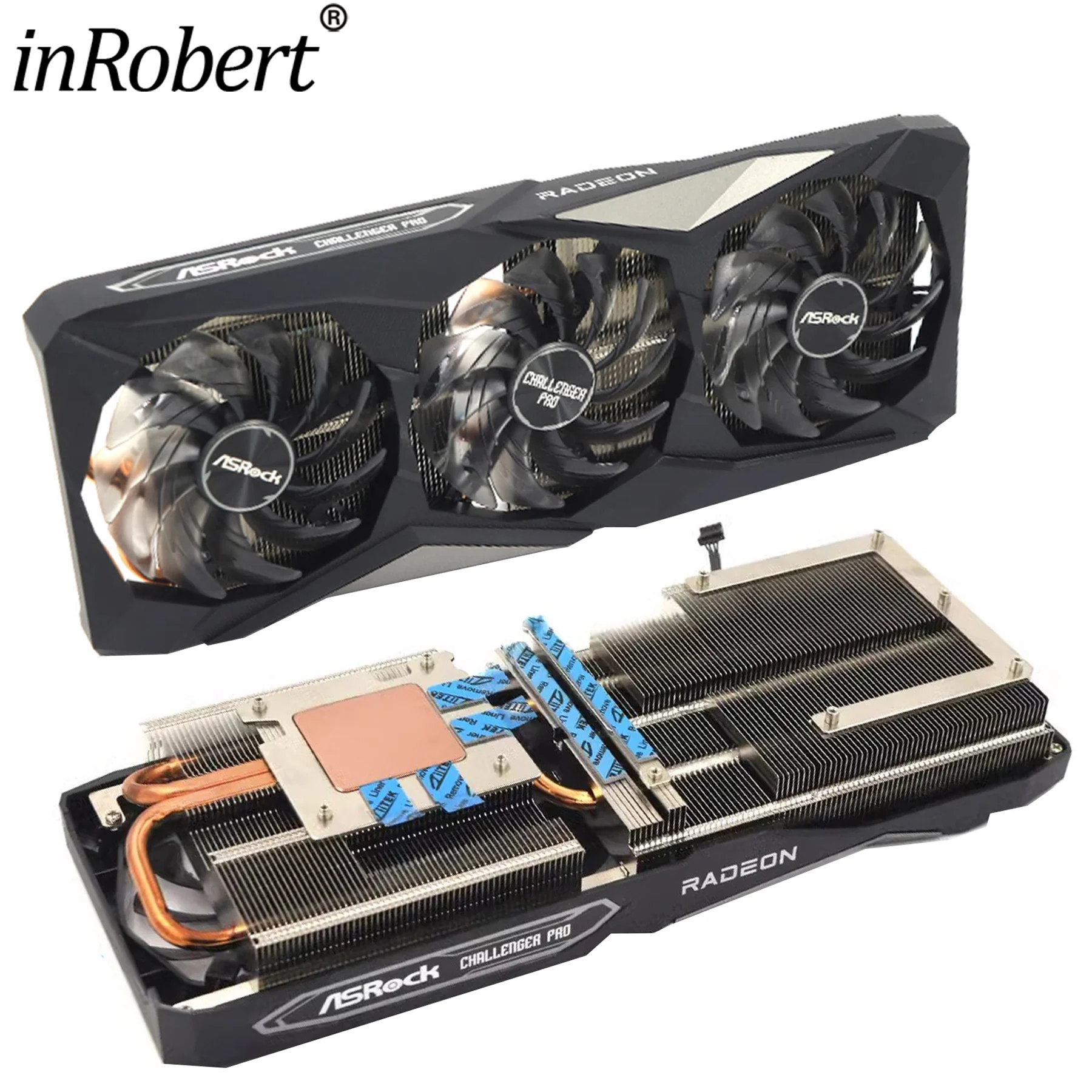 Per Asrock Amd Radeon Rx 6600 6700 6750 Xt Challenger Pro Oc Scheda Video Dissipatore Di Calore Originale Rx6600Xt Rx6700Xt Rx6750Xt Gpudissipatore Di