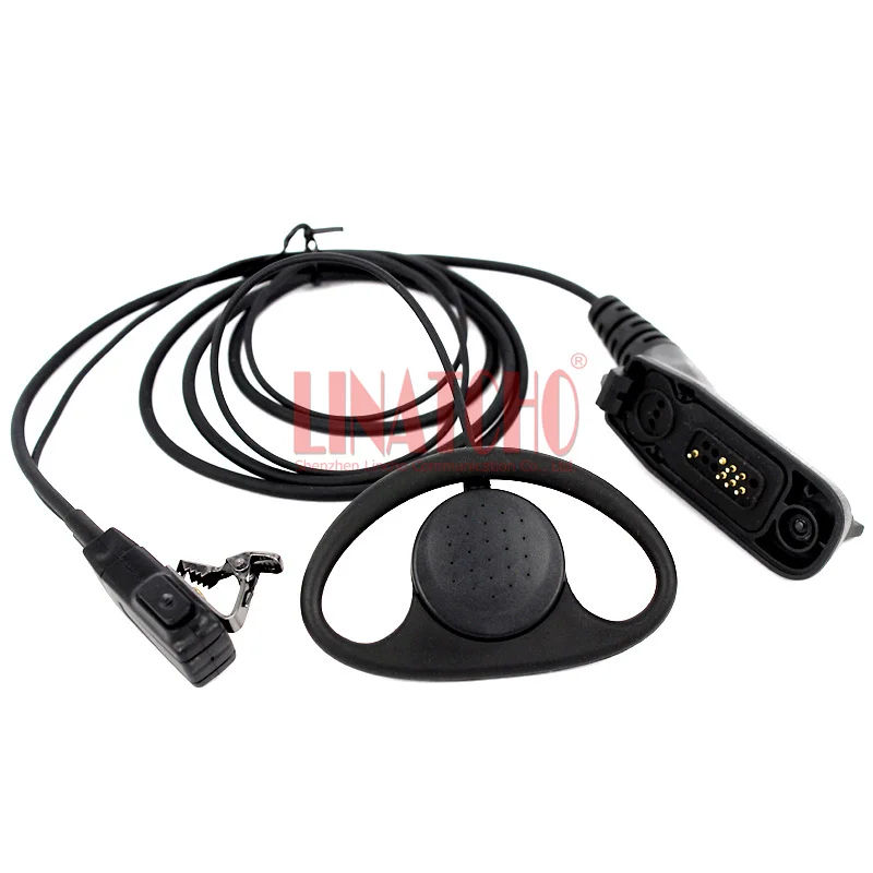 Flexible D-Ring Earphone Headset PTT Mic for XiR P8200 P8208 XPR6550 Walkie Talkie
