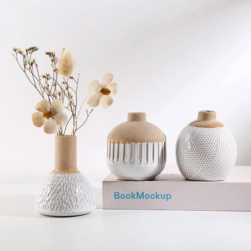 

Ceramic Vase Creative Mini Flower Aromatherapy Bottle Handicraft Decoration TV Cabinet Wine Cabinet Decoration Home Decoration