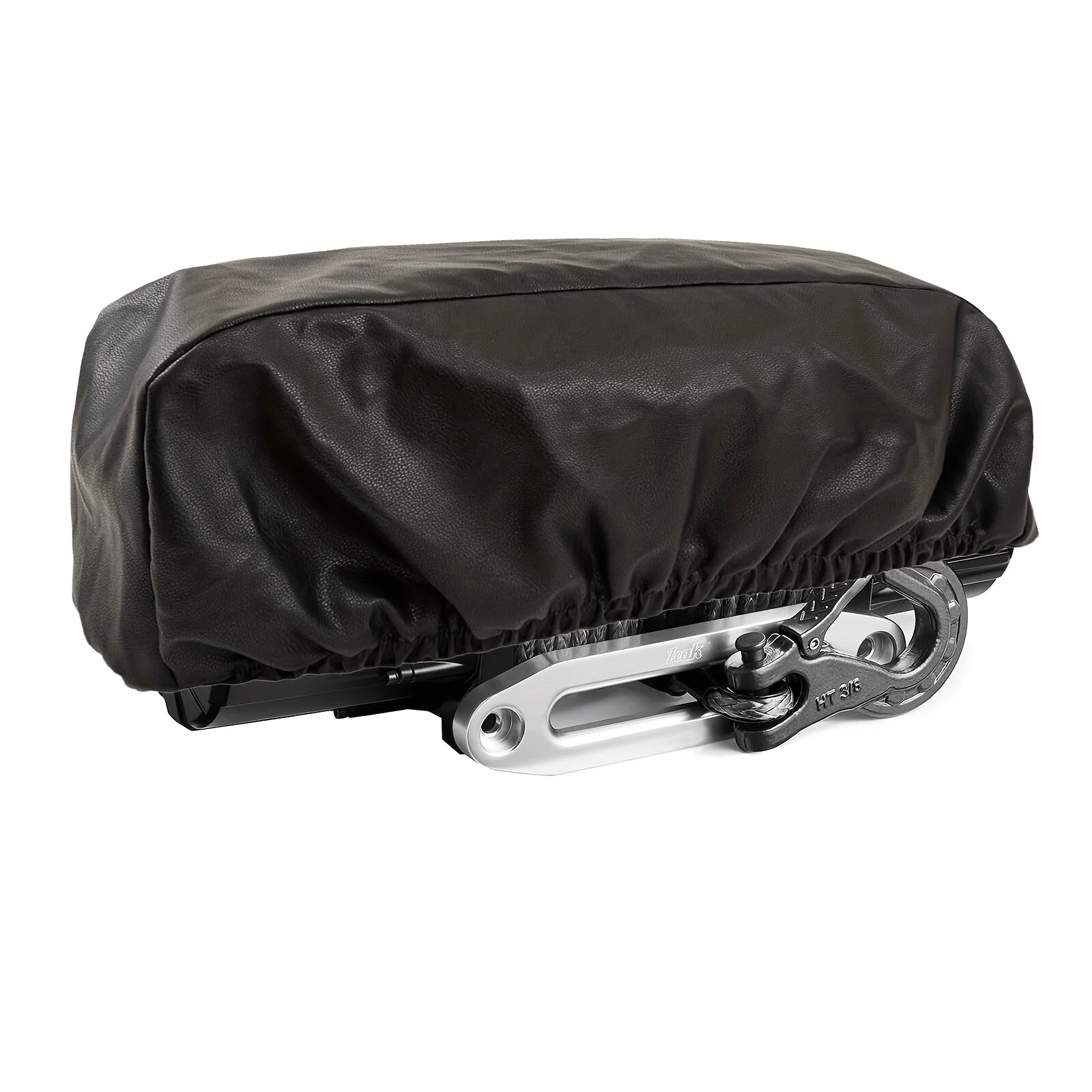 Durable Waterproof PU Leather Winch Cover with Elastic Band – Protective Dust-Resistant Sunproof Design