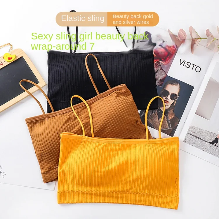 Seamless Chest Wrapped Student Girl Anti-skid Beauty Back Underwear Wear Anti Stray Vest Sling Inside women lingerie bra chest binder