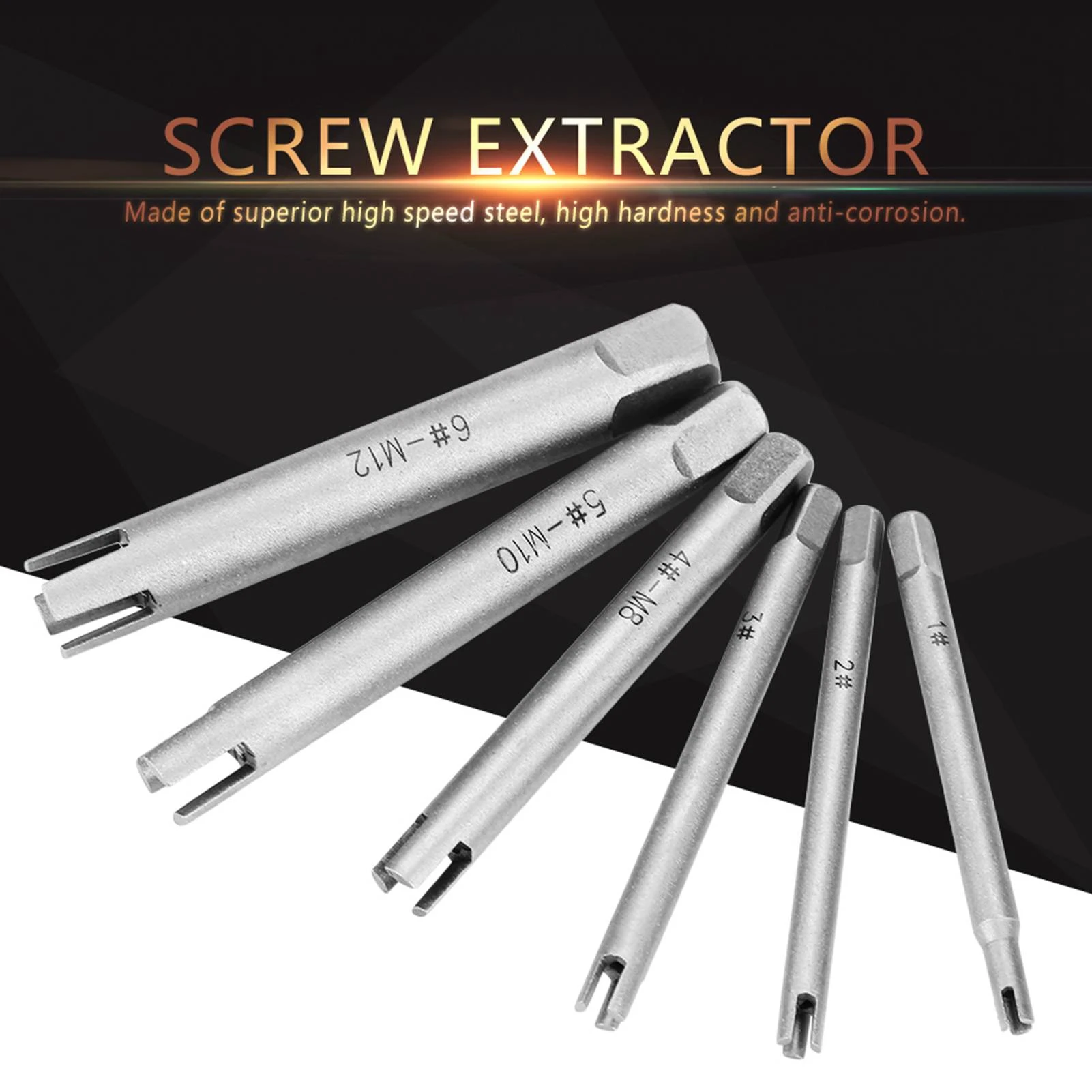 Screw Extractor Stripped Screw Steel Broken Head Taps Remover Stripped Screw Tap Extractor Set Tap Extractor Stripped Screw Tap