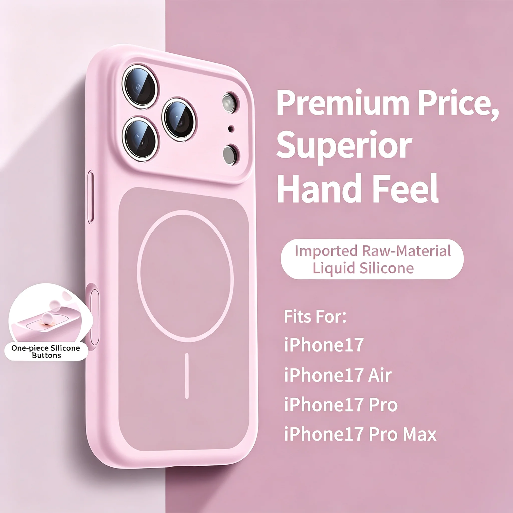 Lanyard Phone Case with Liquid Silicone Magnetic Cover and Magsafe Compatibility