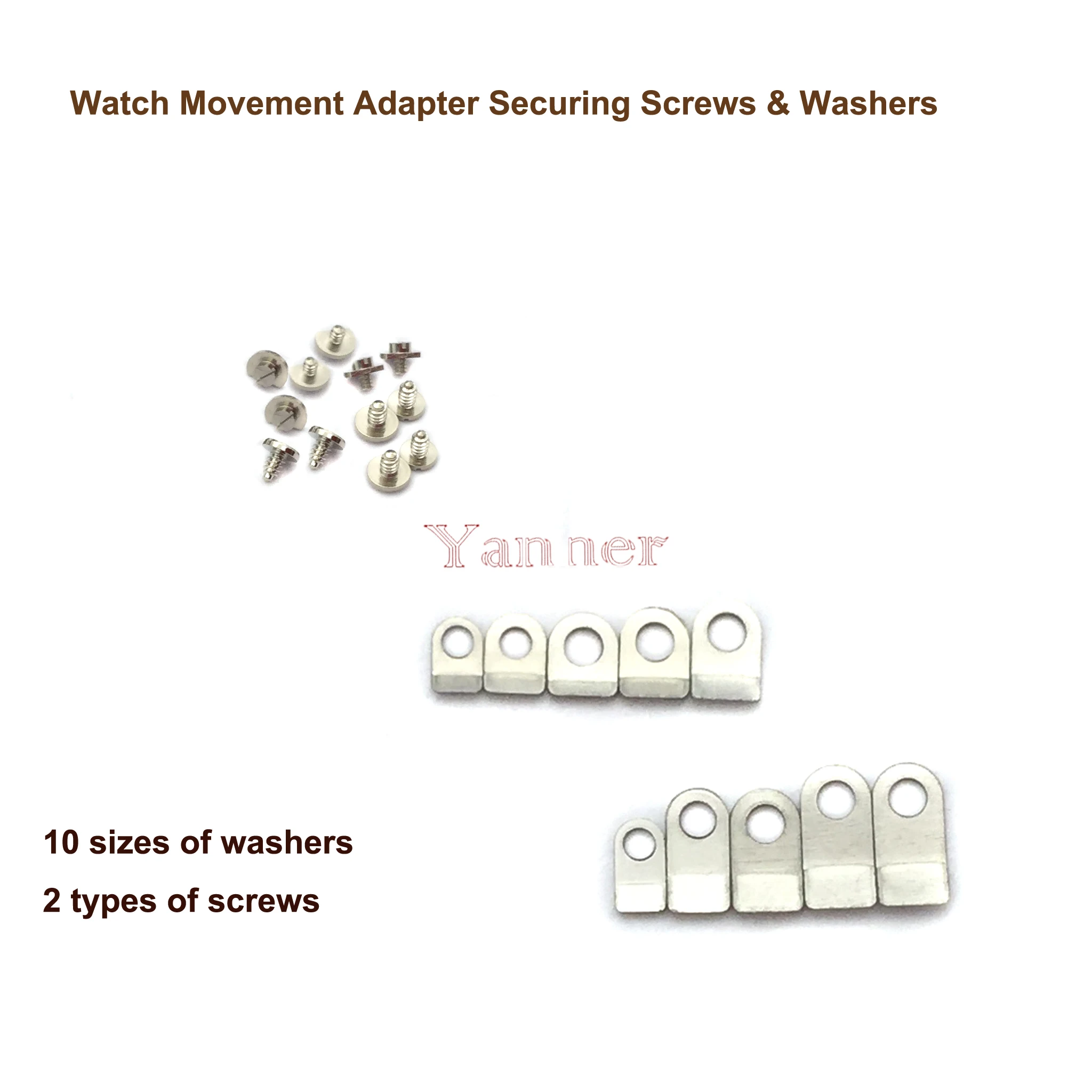 Precision Watch Movement Repair Kit with Adapter Casing, Securing Screws & Washers for Replacement Accessories