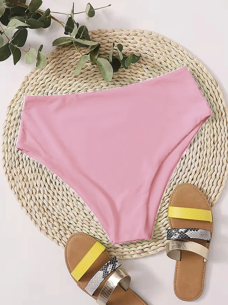 High Waist Bikini Bottom Brazilian Women's Twopiece Swimsuit