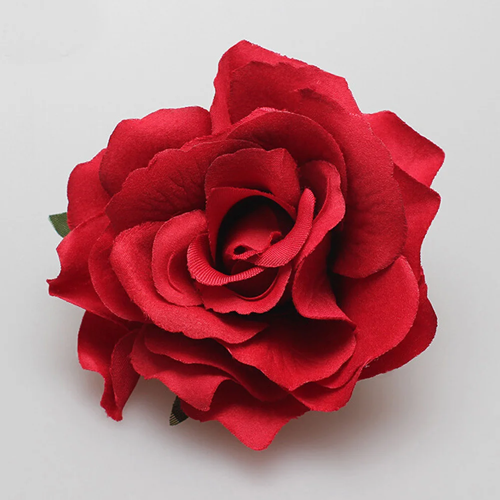 DIY Headdress Hair Accessories For Bridal Wedding Flocking Cloth Red Rose Flower Hairpin Hair Clip Wedding Party Accessories