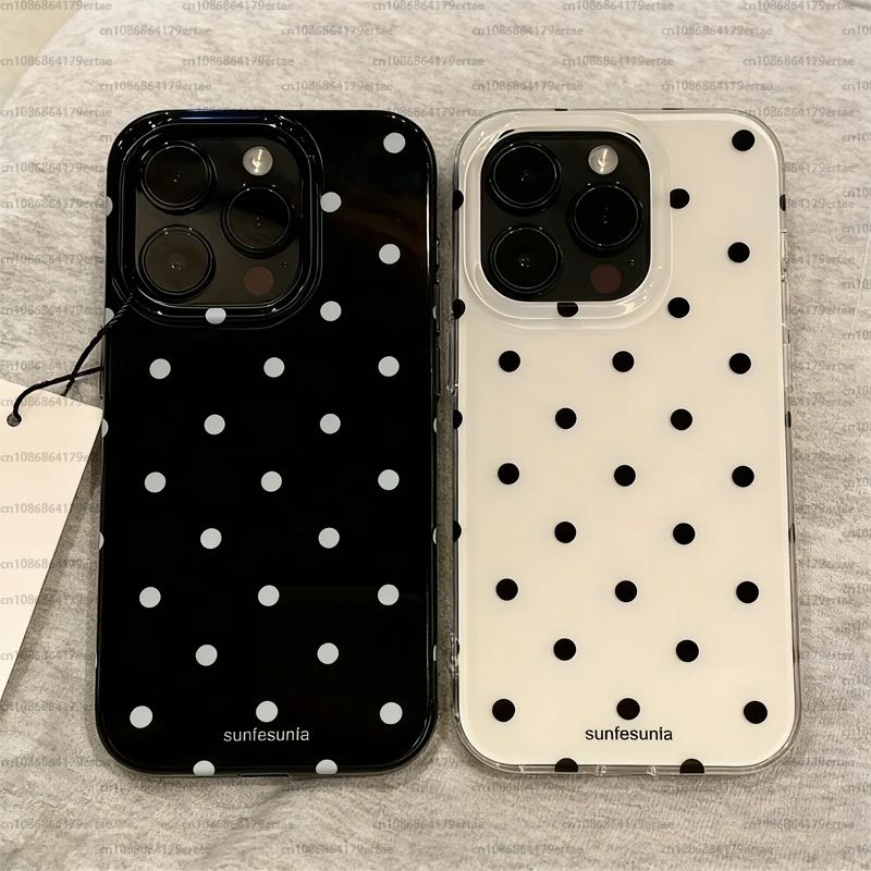 เคส iPhone ลายจุด ป้องกันกระแทก วัสดุอ่อนนุ่ม