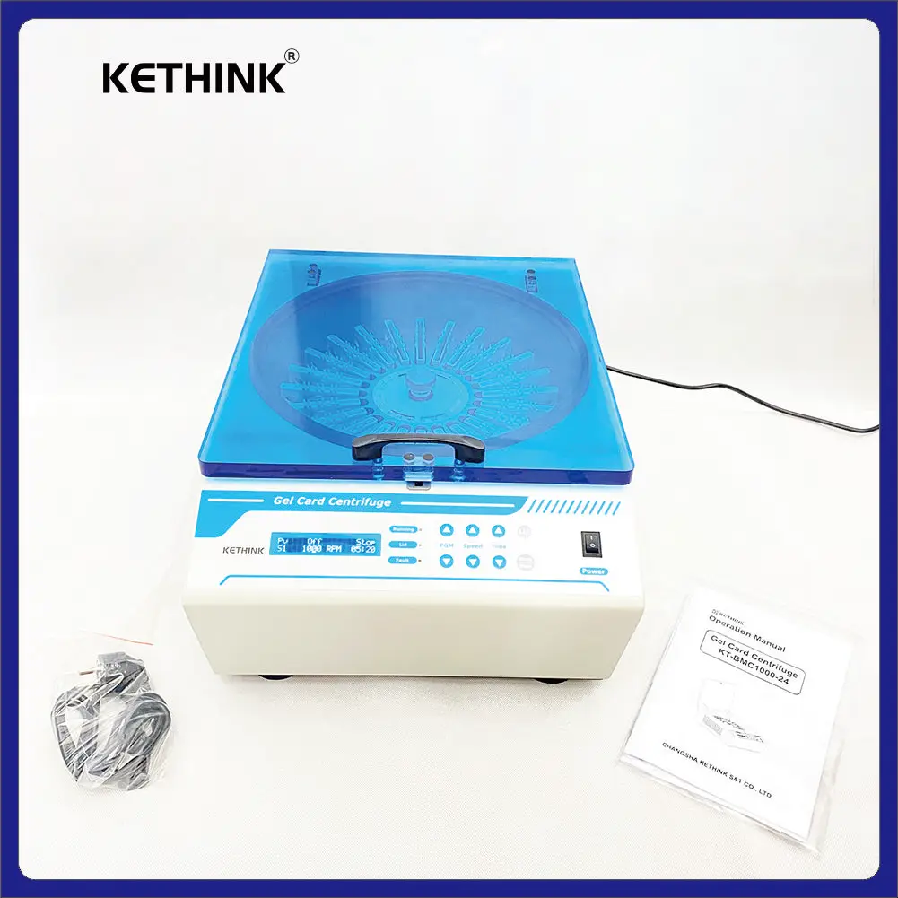 KETHINK KT-BMC1000-24 Blood Micro Column Gel Centrifuge for Red Blood Cell Washing Laboratory Scientific Equipment
