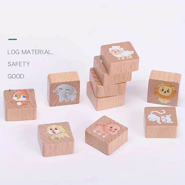 Wooden Animal Bus Puzzle Toy Kids Math Educational Animal Block Number Matching Game Montessori Toddlers Learning Teaching Aids 3
