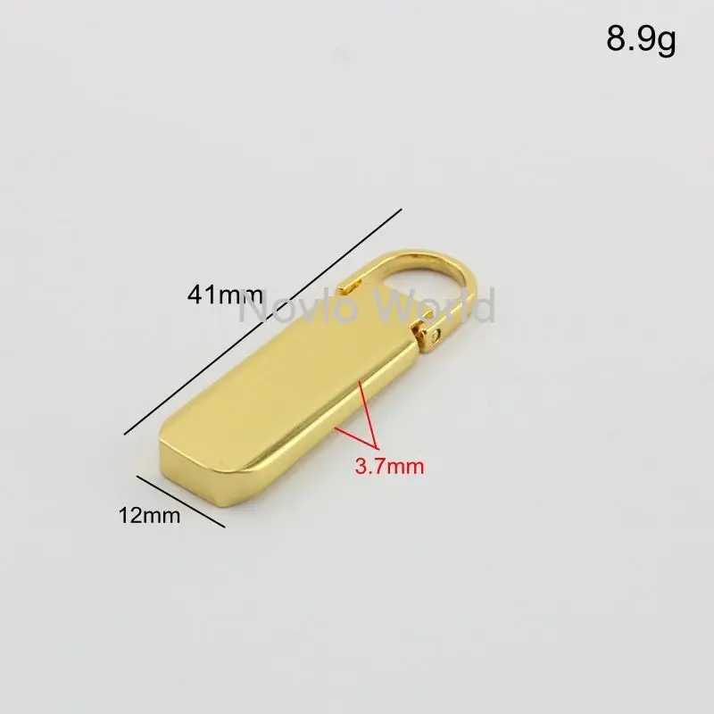 20-100pcs 4 colors 41x12mm zipper Thick Slider metal zipper slider clothing bag for 5# zipper pullers