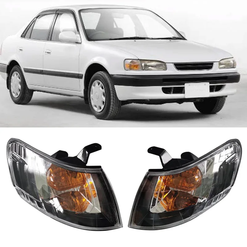 

Turn signal Car Front Corner Light For Toyota Corolla AE100 E100 AE101 1993-1996 1997 Lens Black Signal Lamp Headlight Foglight