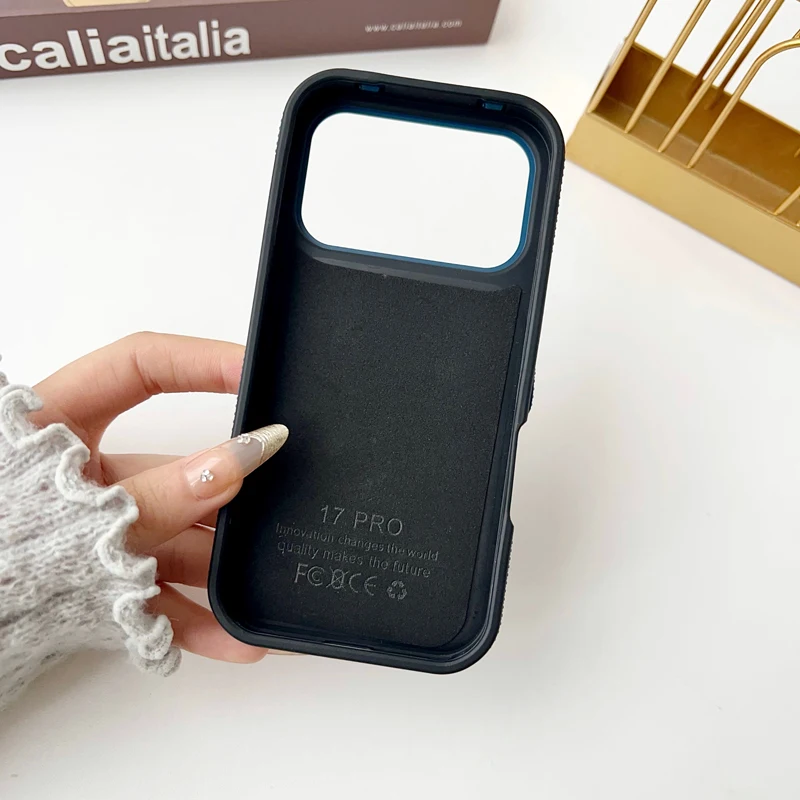 Luxury Retro Denim Texture PU Leather Shockproof Phone Case with Anti-Fingerprint Protection