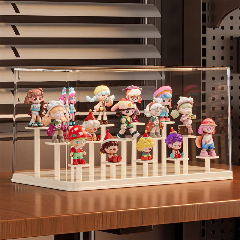 대용량 블라인드 박스 디스플레이 스탠드 투명 버블 매트 인형 피규어 보관함 방진 장난감 진열장 반려동물 친화적 디자인